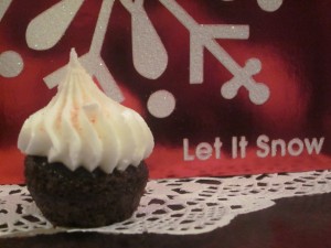 Peppermint Bark Martini Alcoholic Cupcakes by Wasted Desserts