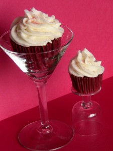 Red Velvet Martini Alcoholic Cupcakes by Wasted Desserts