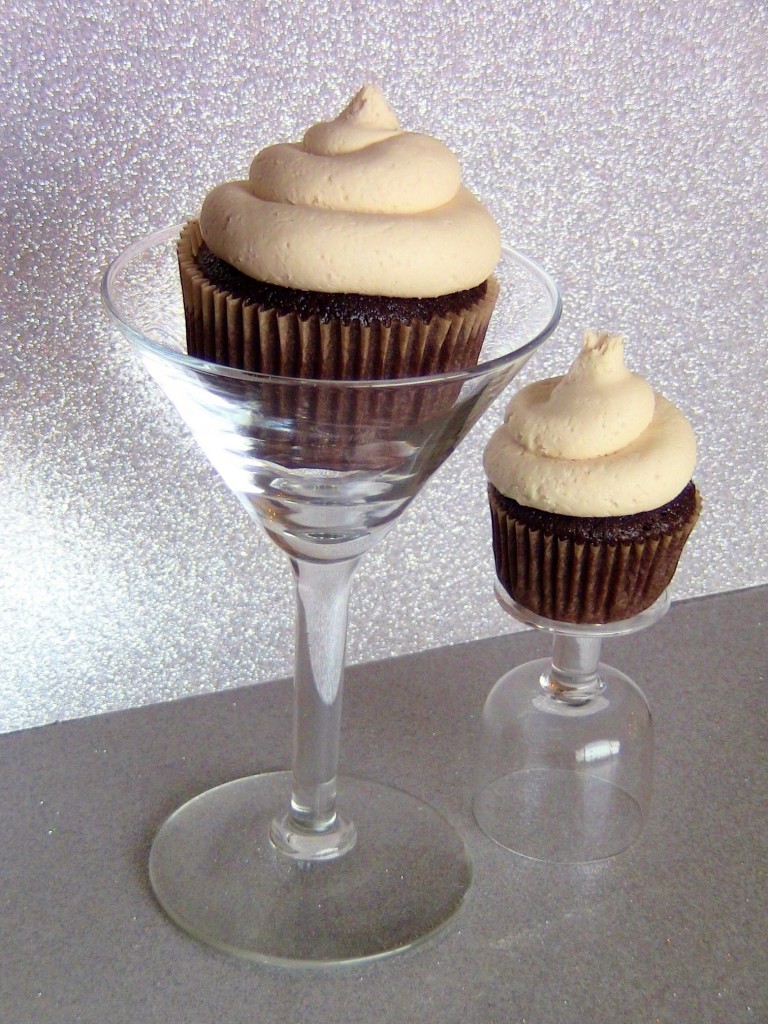 Peanut ButterCup Martini Alcoholic Cupcakes by Wasted Desserts