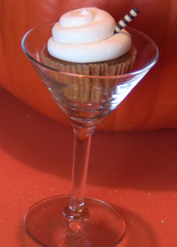 Pumpkin Pie Alcoholic Cupcakes by Wasted Desserts