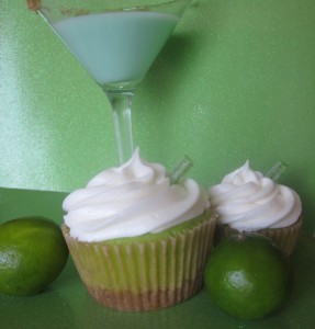 Keylime Pie Martini Alcoholic Cupcakes by Wasted Desserts