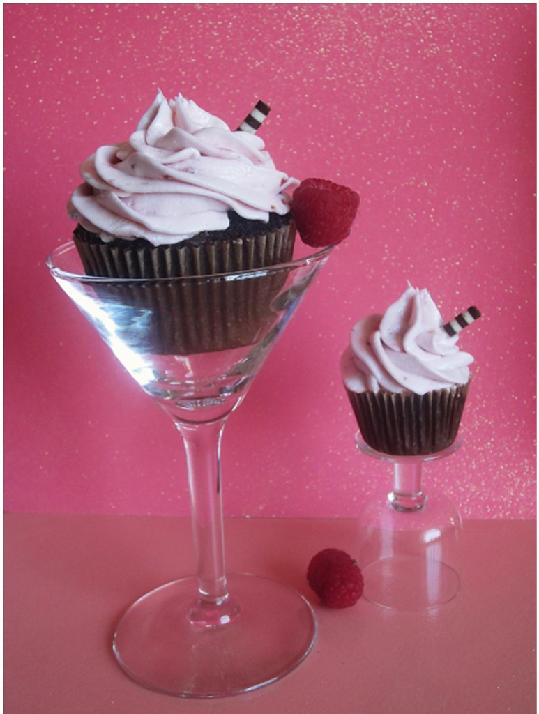 Raspberry Cupcakes, made with vodka by Wasted Desserts