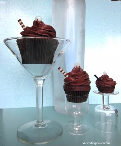 Wasted Desserts Chocolate Martini Alcoholic Cupcakes, Alcoholic cupcakes