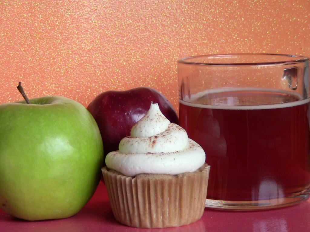 Spiked Apple Cider Alcoholic Cupcakes by Wasted Desserts