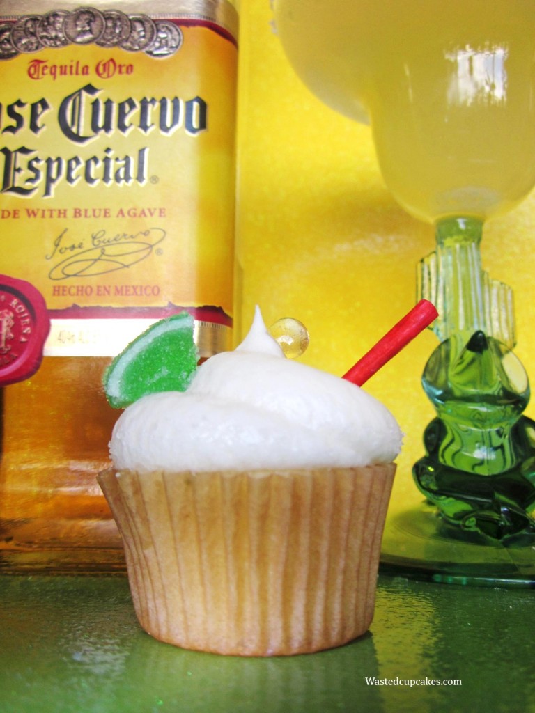 Wasted Desserts Margarita Alcoholic Cupcakes made with tequila and triple sec.