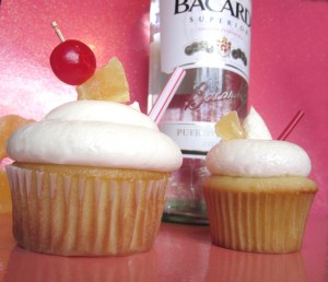 Pina Colada Rum Alcoholic Cupcakes by Wasted Desserts