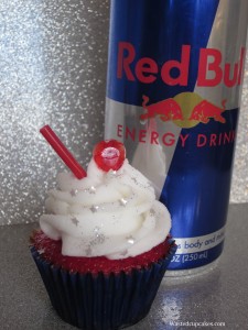 Red Bull Vodka Alcoholic cupcakes by Wasted Desserts